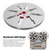 7 x 1/4 Empty Take Up Reel to Reel Small Hub, Aluminum Alloy Empty Tape Reel, 7 inch 8 Holes 1/4 Opening Empty Reel, Open Take Up Reel to Reel Hub for Reel Tape Drive (Silver) view 3