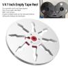 7 x 1/4 Empty Take Up Reel to Reel Small Hub, Aluminum Alloy Empty Tape Reel, 7 inch 8 Holes 1/4 Opening Empty Reel, Open Take Up Reel to Reel Hub for Reel Tape Drive (Silver) view 4