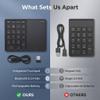 Ejoyous Wire Less Number Pad, 2 in 1 22 Keys 2.4G Numeric Keypad Numpad with Touchpad Trackpad for Laptop PC Computer Desktop Notebook (Black) view 3