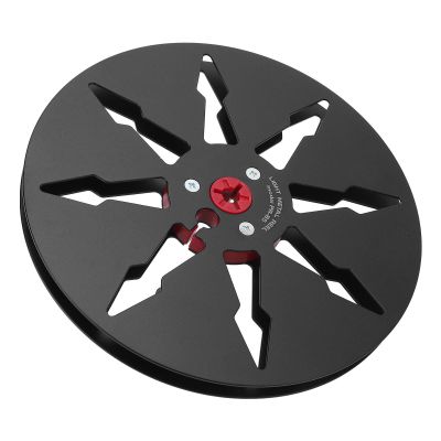 7 x 1/4 Empty Take Up Reel to Reel Small Hub, Aluminum Alloy Empty Tape Reel, 7 inch 8 Holes 1/4 Opening Empty Reel, Open Take Up Reel to Reel Hub for Reel Tape Drive (Black)