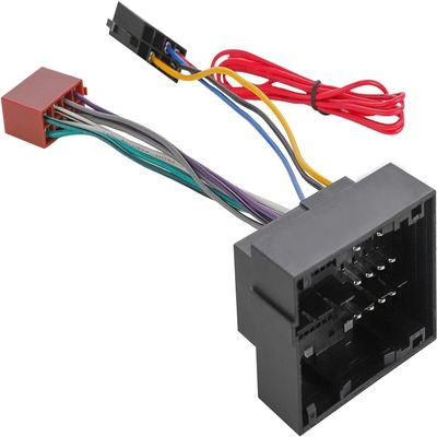 Car ISO Radio Stereo Wire Wiring Harness Cable Adapter Connector Plug for Select 2013-2019 Dodge Ram Jeep Wrangler Chrysler Fiat 500 CD Player Stereo Cable Plug