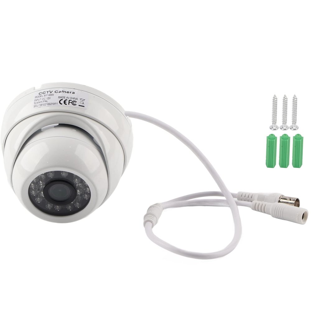 NutriEss 4 in 1 Security Camera 1080P Dome Infrared Night Vision IP66 Impermeable for AHD TVI CVI CVBS Analog DVR (PAL)
