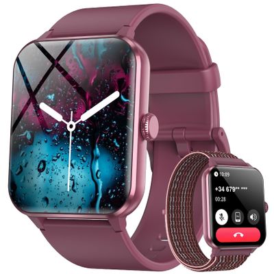 Blackview 2026 Fitness Tracker (Answer/Make Calls), Smart Watch for Men and Women with Heart Rate/SpO2/Sleep Monitor/2 Straps, 100+ Sports Modes, IP68 Waterproof Activity Tracker for Android/iPhone
