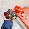 Yatchen for Airpods 4 Case,Cute 3D Cartoon Lucky Cat Airpods 4 4rd Generation Cover Kawaii Soft Silicone Protective Cover with Keychain Shockproof Charging Case for AirPods 4 for Girls Black view 2