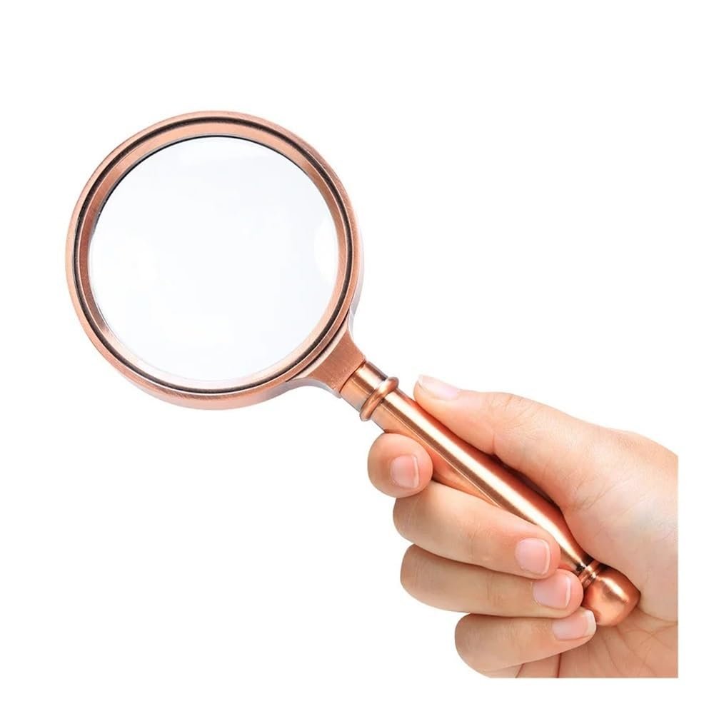 JOEBO Microscope Kit 70mm 8X Metal Frame Portable Handheld Magnifying Glass for Reading Magnifier with Box Microscope Lens Adapters