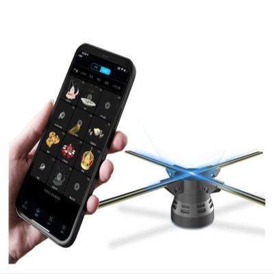 3D Hologram Fan, 3D Holographic Fan Projector 3D Advertising Projector Led Sign Lamp 3D Video Projector