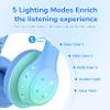 EarFun K4 Kids Bluetooth Headphones, Wireless Headphones with LED Lights, 74/85/94dBA Volume Limited, Built-in Mic, 90H Playtime, Bluetooth 5.4 Over Ear Headphone for iPad/Tablet/PC/School (Green) view 3
