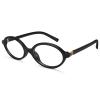 Dollger Oval Blue Light Glasses for Women Men Fashion Retro Black Small 90s Round Frame Computer Glasses view 1