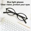 Dollger Oval Blue Light Glasses for Women Men Fashion Retro Black Small 90s Round Frame Computer Glasses view 2