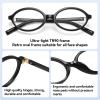 Dollger Oval Blue Light Glasses for Women Men Fashion Retro Black Small 90s Round Frame Computer Glasses view 4