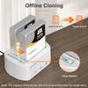 MAIWO Dual Bay Hard Drive Docking Station with Offline Clone for 2.5 3.5 Inch SATA HDD SSD, 3X USB 3.0 Hub Extension, 48TB Capacity, External Hard Drive Duplicator Cloner, White view 3