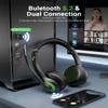 JIAMQISHI Wireless Headset with AI Noise Cancelling Microphone Bluetooth Headset - Bluetooth V5.2 Headphones with USB Dongle & Mic Mute for Computer/Laptop/PC/iPhone/Android/Cell Phones/Zoom-Green view 2