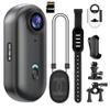 4K Mini WiFi Action Camera 128GB Thumb POV Portable Body Cam Wearable Video Recorder with IPX7 Waterproof Underwater Camcorder, Helmet Mount, Magnetic Sport DV for Bike Cycling, Pet, Vlogging(Black) view 1