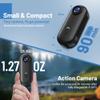 4K Mini WiFi Action Camera 128GB Thumb POV Portable Body Cam Wearable Video Recorder with IPX7 Waterproof Underwater Camcorder, Helmet Mount, Magnetic Sport DV for Bike Cycling, Pet, Vlogging(Black) view 2