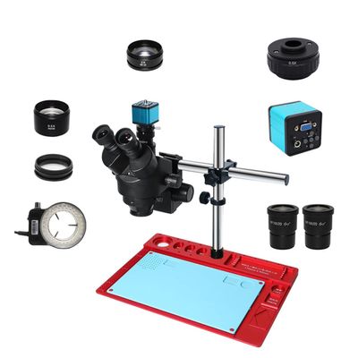 JOEBO Microscope Kit 3.5X-90X Simul-Focal Trinocular Stereo Zoom Microscope with 38MP HDMI USB Microscopio Digital Camera Soldering PCB Repair Tool Microscope Lens Adapters(VGA 0.5X C Mount)