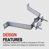 2 Pack 4 Heavy-Duty Wall Mount Pair with Brackets & Lag Bolts for TV Antenna Mast view 2
