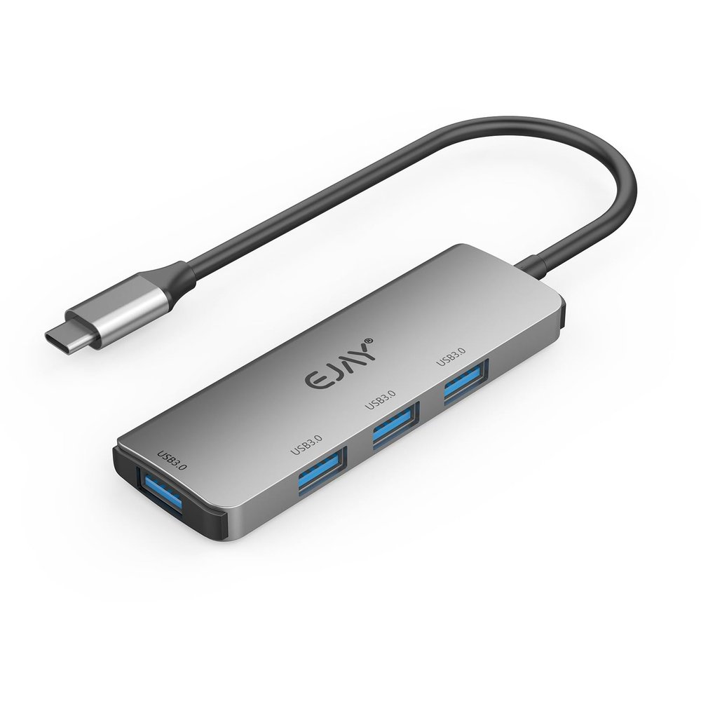 4-in-1 USB C Hub Adapter, Aluminum 4-Port USB 3.0 Splitter with 5Gbps Data Transfer for MacBook Pro/Air, iPad, Dell, Chromebook