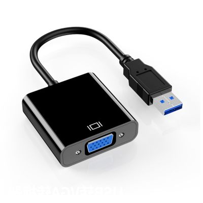 BAIMOQI USB to VGA Converter Cable USB3.0 Adapter for PC and Laptops with 1920x1080 Display Capability Insert and Play