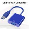 BAIMOQI USB to VGA Converter Cable USB3.0 Adapter for PC and Laptops with 1920x1080 Display Capability Insert and Play view 3