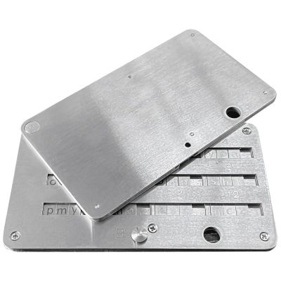 Stainless Steel Backup Device for Cryptocurrency Seeds, Metal Password Wallet Card with Anti-Fingerprint Coating