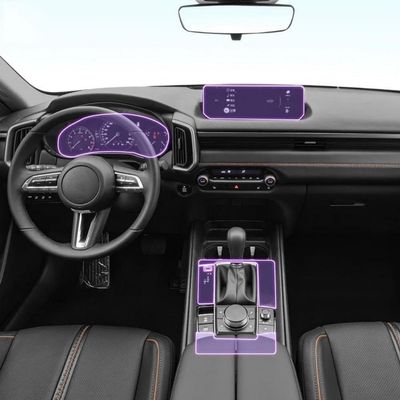 FQQPMS Pre Cut car Navigation GPS Screen Protector, Invisible Transparent Film, TPU Interior Filmfor Mazda CX-50 2023-2024