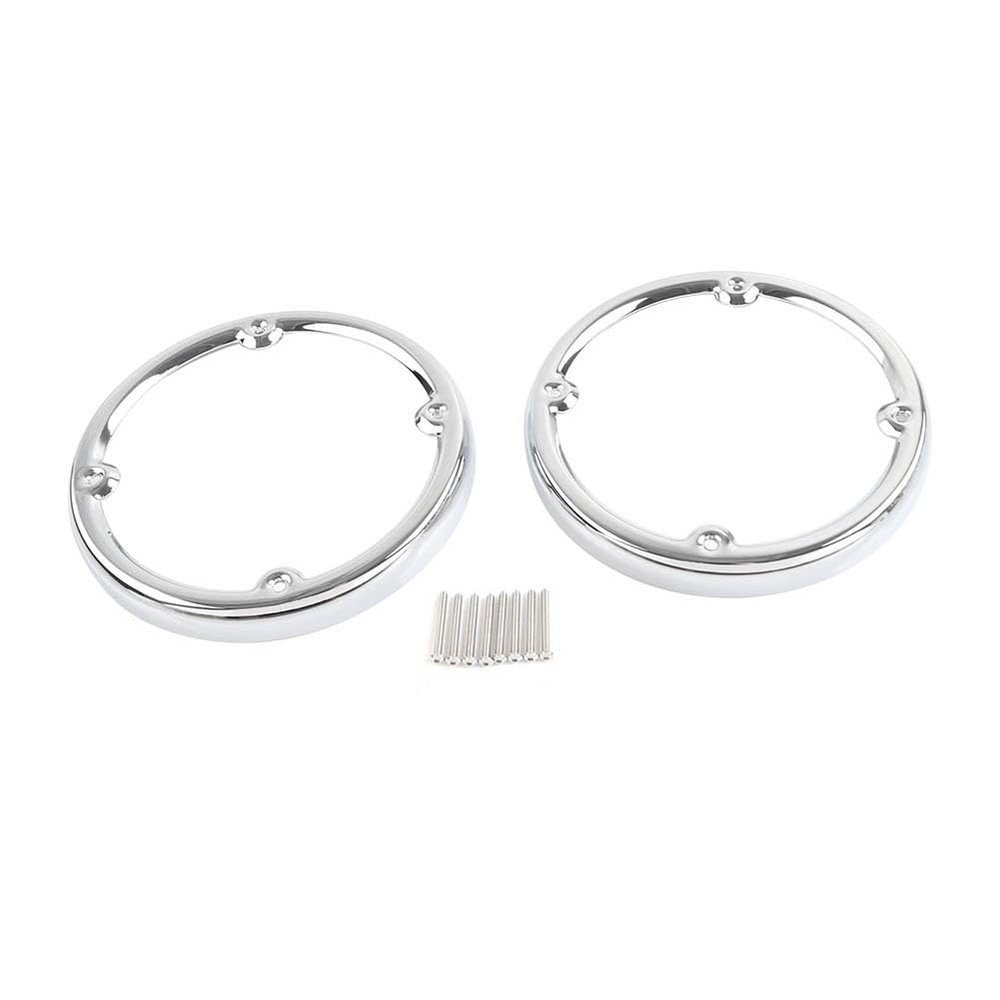 Cninba13 ABS Plastic Rear Speaker Grill Trim Cover Mesh Chrome For Harley Touring Electra Glide Classic/Standard Motorbike