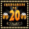 Loccor 10x6.5ft Fabric Cheers and Beers to 20 Years Backdrop Black Gold 30th Birthday Anniversary Background for Men Women Portrait Photo Studio Props view 4