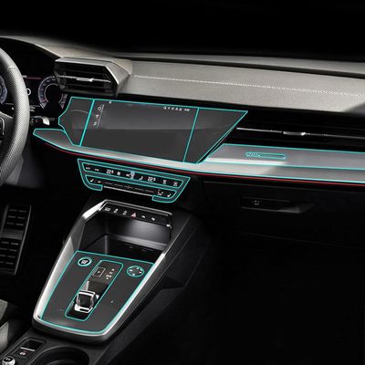 FQQPMS Pre Cut car Navigation GPS Screen Protector, Invisible Transparent Film, TPU Interior Filmfor Audi A3 8Y S3 2020-2025