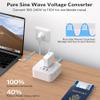 BESTEK 2000W Voltage Converter US to Europe 220V to 110V Converter Pure Sine Wave with PD 35W USB-C for Hair Dryer/Curling Iron/Phone Travel Adapter for Europe/Italy/France (White) view 2