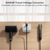BESTEK 2000W Voltage Converter US to Europe 220V to 110V Converter Pure Sine Wave with PD 35W USB-C for Hair Dryer/Curling Iron/Phone Travel Adapter for Europe/Italy/France (White) view 3