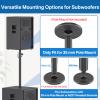 Rimous Heavy-Duty Speaker Pole for Subwoofer with Height Adjustable Subwoofer Pole Mount Fits M20 Threaded Mount and 35mm Mounts Speaker Extender with M20 to 35mm Adapter Load Capacity 121LBS, 1 Pack view 2