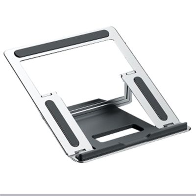 CFFQDQUANB Laptop Stand, Aluminium Laptop Stand, Base Laptop, 4 Speed Adjustment, Ergonomic Foldable Notebook Holder, Scratch and Abrasion, All Laptops Up to 17 in(Silver)