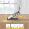 CFFQDQUANB Laptop Stand, Aluminium Laptop Stand, Base Laptop, 4 Speed Adjustment, Ergonomic Foldable Notebook Holder, Scratch and Abrasion, All Laptops Up to 17 in(Silver) view 4