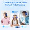 EarFun K4 Kids Bluetooth Headphones, Wireless Headphones with LED Lights, 74/85/94dBA Volume Limited, Built-in Mic, 90H Playtime, Bluetooth 5.4 Over Ear Headphone for iPad/Tablet/PC/School view 2