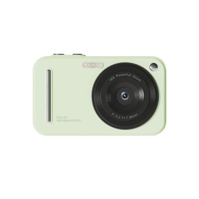 1080P Digital Camera for Kids - 48MP Digital Video Camera with 16X Digital Zoom, Auto Focus, 2.4 Inch IPS Screen, Built in Flash, Beauty Filters, Birthday Gift for Teens (Green)