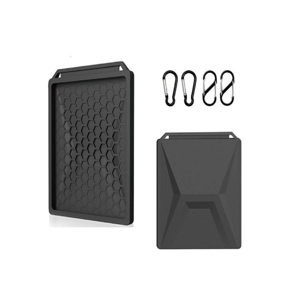 Aiwi Space Starlink Mini Protective Cover Case, All Purpose Silicone Protective Case for Starlink Mini Dish with 2 Sets Additional Securing Buckles for Travel and Outdoor (Black)