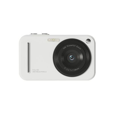 1080P Digital Camera for Kids - 48MP Digital Video Camera with 16X Digital Zoom, Auto Focus, 2.4 Inch IPS Screen, Built in Flash, Beauty Filters, Birthday Gift for Teens (White)