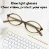Dollger Oval Blue Light Glasses for Women Men Fashion Retro Green Small 90s Round Frame Computer Glasses view 2
