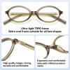 Dollger Oval Blue Light Glasses for Women Men Fashion Retro Green Small 90s Round Frame Computer Glasses view 4