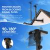 Bloazzup Starlink Mount, Adjustable Starlink Wall Mount Gen 3 with Telescoping Support Arm, Rustproof, Weatherproof for Concrete Walls and Wood Walls, Easy Installation Black view 2