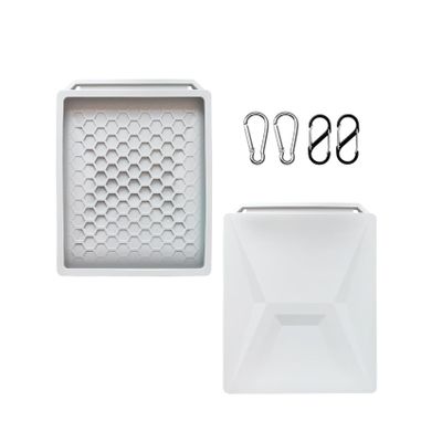 Aiwi Space Starlink Mini Protective Cover Case, All Purpose Silicone Protective Case for Starlink Mini Dish with 2 Sets Additional Securing Buckles for Travel and Outdoor (White)