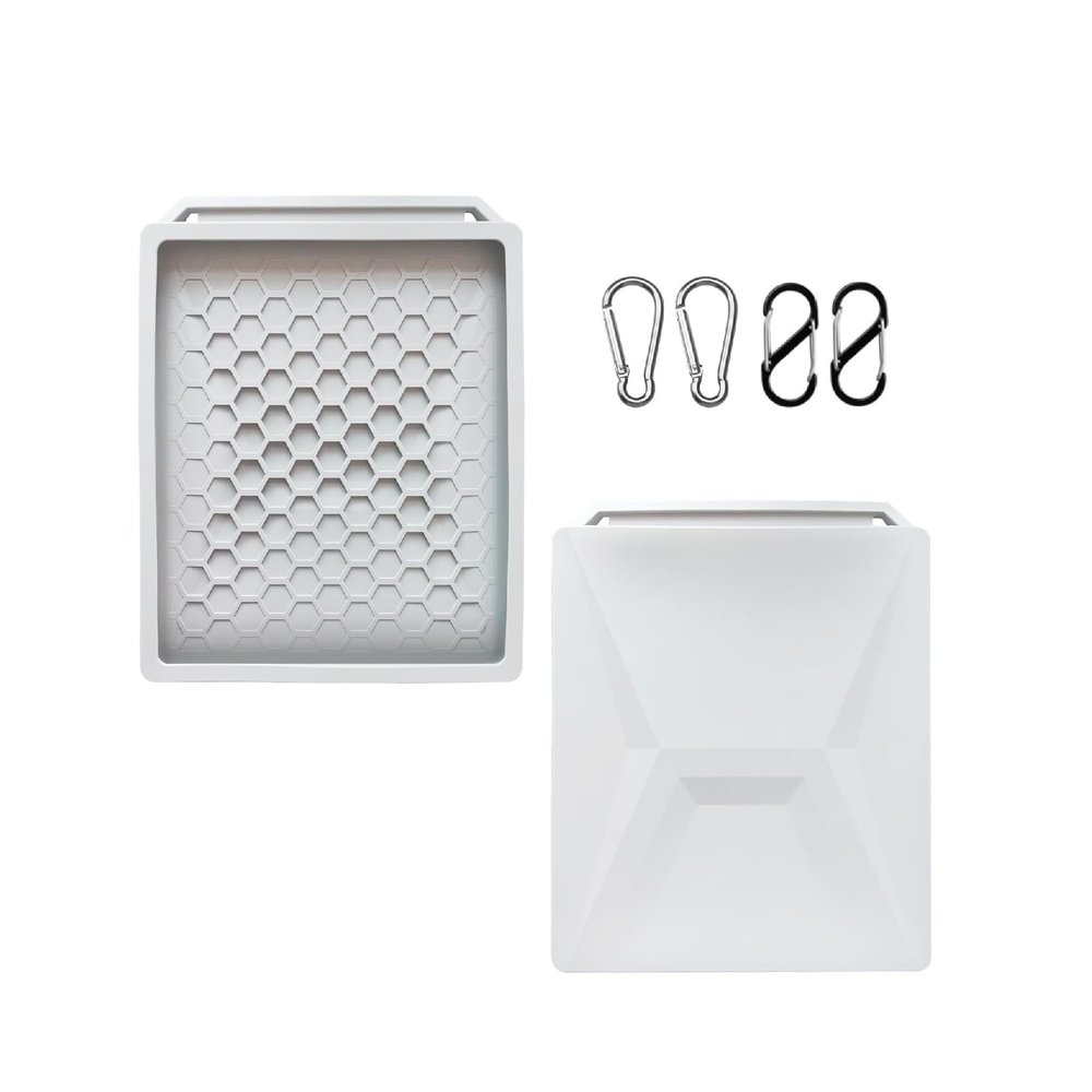 Aiwi Space Starlink Mini Protective Cover Case, All Purpose Silicone Protective Case for Starlink Mini Dish with 2 Sets Additional Securing Buckles for Travel and Outdoor (White)