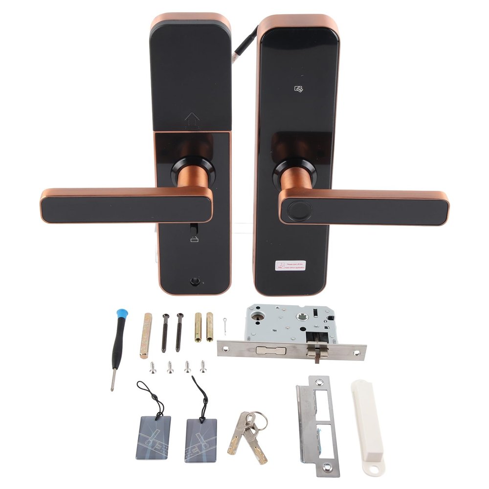 Nutriess Wi Fi Smart Door Lock Touch Panel Fingerprint Multiple Unlocking Modes Virtual Code Tuya Smart Home Office Secure Access