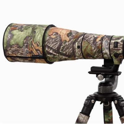 ROLANPRO Waterproof Lens Camouflage Cover for Nikon AFS 400mm F2.8E FL ED VR Rain Cover Lens Protective Sleeve Case-#17 Green Jungle camo Waterproof