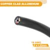 Partuto 1 Pcs 18AWG Universal Ground Wire Car Radio, Automotive, Car Speakers Power Wire Fully Insulated& Soft Touch Jacket TC Black 25FT 7 Conductor view 4