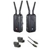 Hollyland Pyro H 4K HDMI Wireless Video Transmission System Bundle with Genaray 2 x NP-F770 4400mAh Batteries & 2x Compact Chargers Kit, Pearstone High-Speed HDMI to HDMI Cable with Ethernet Black view 1