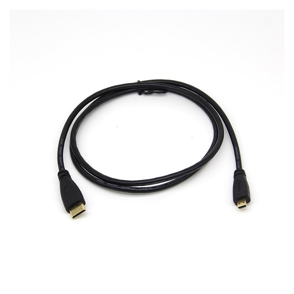 1080p M/i/ni to M;ic/ro HDMI-Compatible Cable High Definition Data C to D Mobile Computer High Definition Tablet Connection Cable(1.8m)