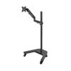 QIXUEZHENG Monitor Stand, Single Monitor Floor Stand for 17"-32" Flat/Curved Screens up to 19.8 lbs, Height Adjustable Gas Spring Monitor Stand, Movable Monitor Mount Stand Monitor arm Adjustable view 1