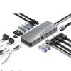 14-in-1 USB-C Docking Station, Universal USB 3.0 Hub with HDMI, Ethernet, Multiple USB Ports, Compatible with Laptop and MacBook, Silver view 1