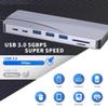 14-in-1 USB-C Docking Station, Universal USB 3.0 Hub with HDMI, Ethernet, Multiple USB Ports, Compatible with Laptop and MacBook, Silver view 2
